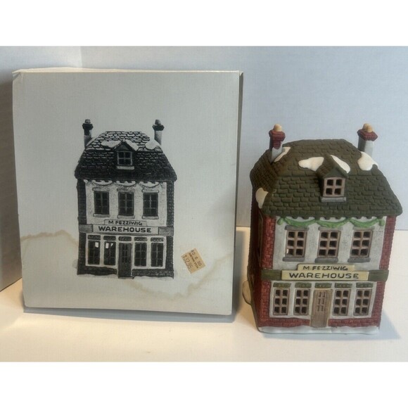 Department 56 Heritage Village Collection. Dickens Village. Fezziwigs Warehouse - Picture 1 of 6